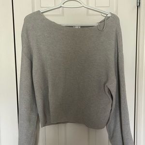 GARAGE OFF THE SHOULDER OVERSIZE BAGGY LONG SLEEVE SWEATER WOMENS US SMALL